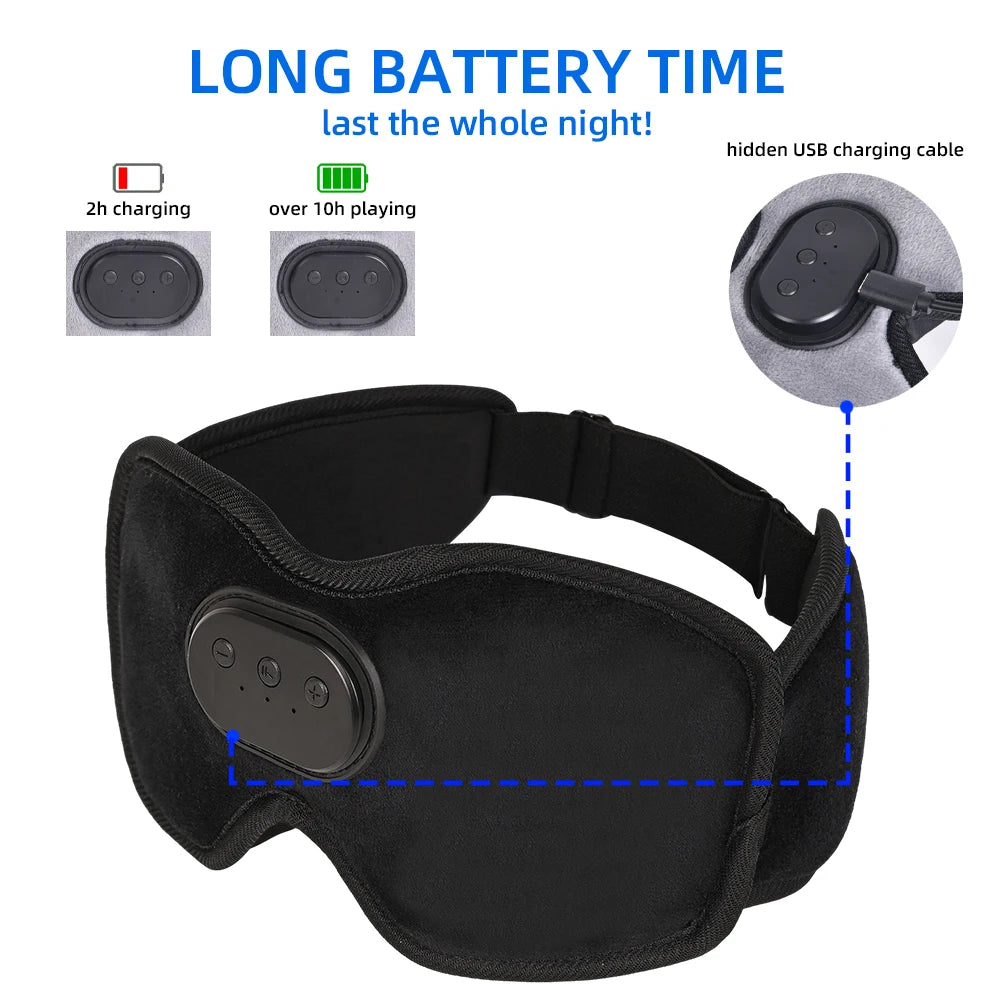 Smart Sleep Mask with Bluetooth Headphones