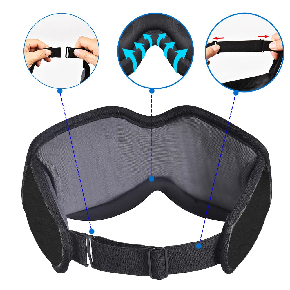 Smart Sleep Mask with Bluetooth Headphones